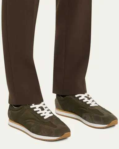 TOTEME Suede Retro Runner Sneakers | Thumbnail 2