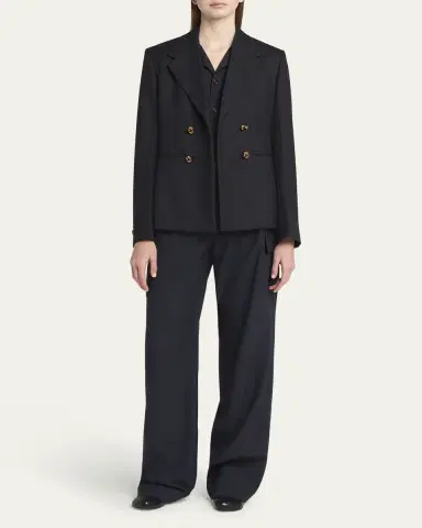 Bottega Veneta Subtle Stripe Knot Button Wool Jacket | Thumbnail 2 Bottega Veneta Subtle Stripe Knot Button Wool Jacket | Thumbnail 2