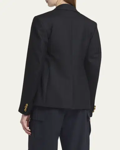 Bottega Veneta Subtle Stripe Knot Button Wool Jacket | Thumbnail 3 Bottega Veneta Subtle Stripe Knot Button Wool Jacket | Thumbnail 3