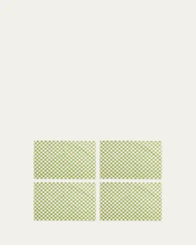 MacKenzie-Childs Green Check Placemats, Set of 4 | Thumbnail 2