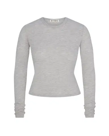 ÉTERNE Fitted Crewneck Long-Sleeve T-Shirt | Thumbnail 1