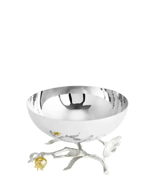 Michael Aram Pomegranate Silver & Gold Small Bowl with 24K Goldplate