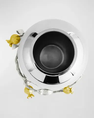 Michael Aram Pomegranate Silver & Gold Medium Vase with 24K Goldplate | Thumbnail 3