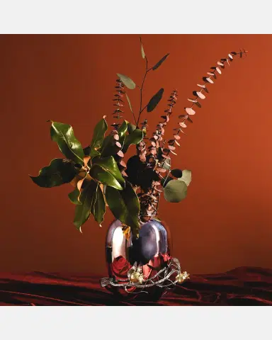 Michael Aram Pomegranate Silver & Gold Medium Vase with 24K Goldplate | Thumbnail 4