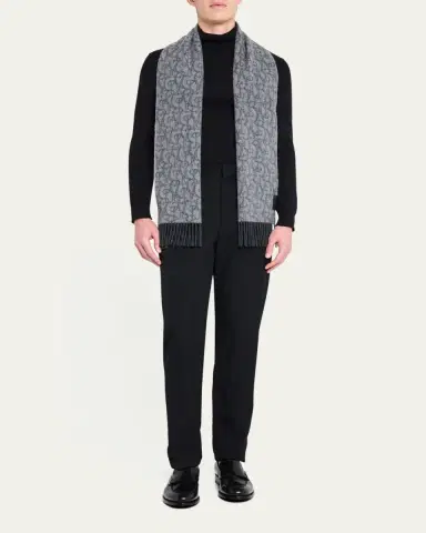 Burberry Men's B Charm Cashmere Scarf | Thumbnail 2