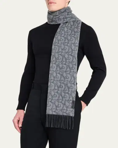 Burberry Men's B Charm Cashmere Scarf | Thumbnail 3