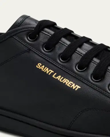 Saint Laurent Men's Gym Leather Low-Top Sneakers | Thumbnail 3 Saint Laurent Men's Gym Leather Low-Top Sneakers | Thumbnail 3