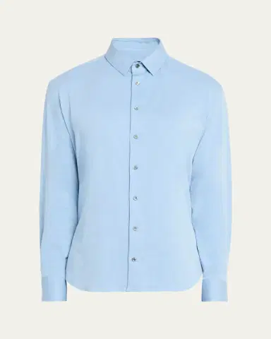 Giorgio Armani Men's Flex Tortona Cotton Jersey Sport Shirt | Thumbnail 5