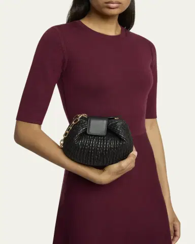 Gabriela Hearst Demi Ruched Leather Clutch Bag | Thumbnail 2 Gabriela Hearst Demi Ruched Leather Clutch Bag | Thumbnail 2