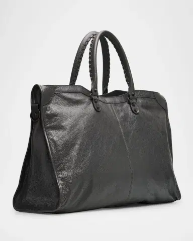 Balenciaga Men's Le City Leather Travel Duffel Bag | Thumbnail 7 Balenciaga Men's Le City Leather Travel Duffel Bag | Thumbnail 7