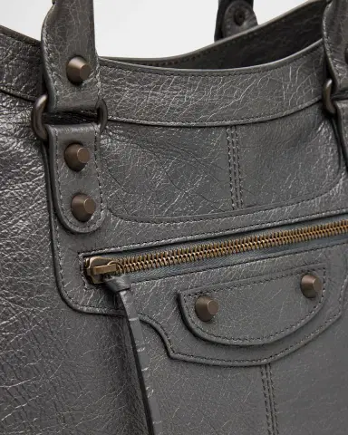 Balenciaga Men's Le City Leather Travel Duffel Bag | Thumbnail 10 Balenciaga Men's Le City Leather Travel Duffel Bag | Thumbnail 10