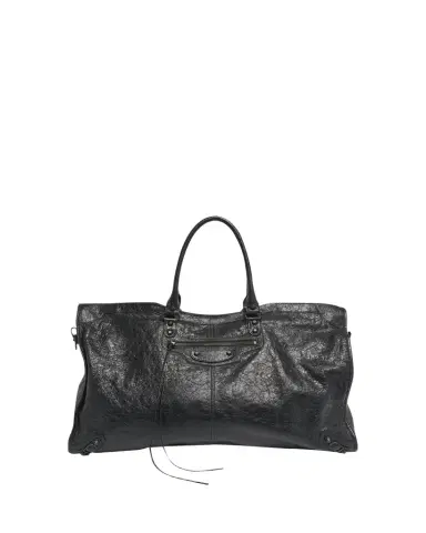 Balenciaga Men's Le City Leather Travel Duffel Bag | Thumbnail 1 Balenciaga Men's Le City Leather Travel Duffel Bag | Thumbnail 1