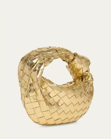 Bottega Veneta Mini Jodie Metallic Leather Top-Handle Bag | Thumbnail 3