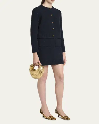Bottega Veneta Mini Jodie Metallic Leather Top-Handle Bag | Thumbnail 5