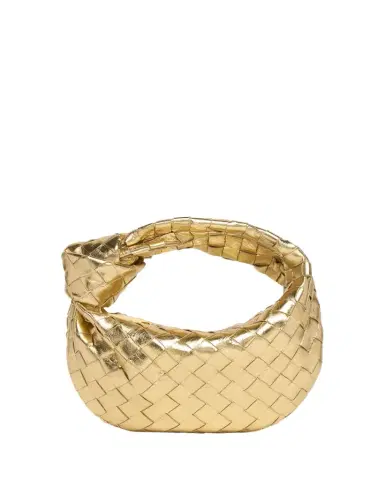 Bottega Veneta Mini Jodie Metallic Leather Top-Handle Bag | Thumbnail 1