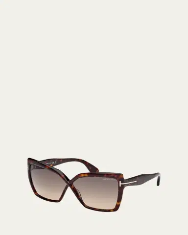 TOM FORD Fiore Acetate Butterfly Sunglasses | Thumbnail 2