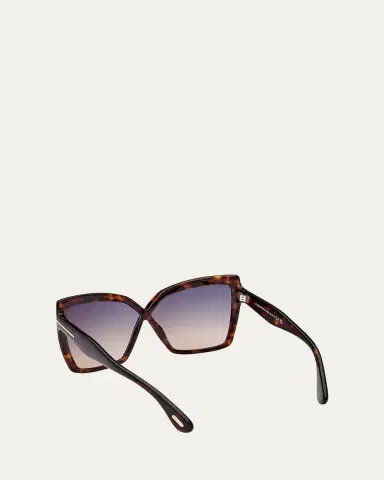 TOM FORD Fiore Acetate Butterfly Sunglasses | Thumbnail 4