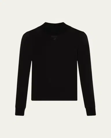 Courrèges Re-Edition Mock-Neck Long-Sleeve Fitted Top | Thumbnail 12