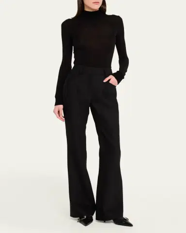 Courrèges Re-Edition Mock-Neck Long-Sleeve Fitted Top | Thumbnail 13