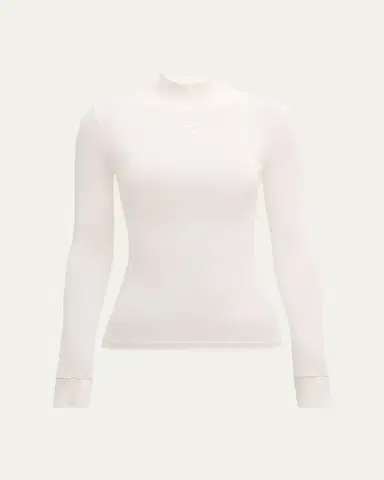 Courrèges Re-Edition Mock-Neck Long-Sleeve Fitted Top | Thumbnail 7
