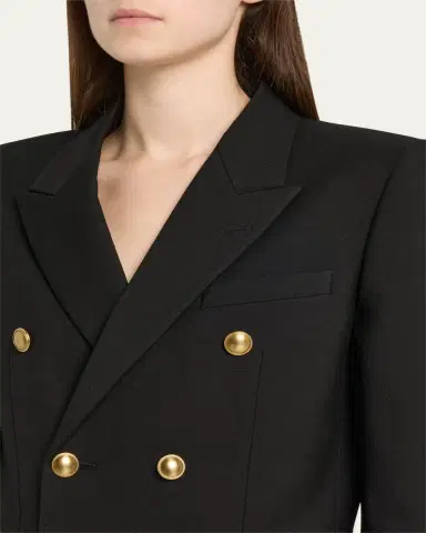 Saint Laurent Oversized Double-Breasted Wool Blazer | Thumbnail 5
