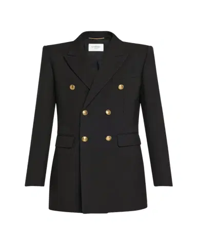 Saint Laurent Oversized Double-Breasted Wool Blazer | Thumbnail 1