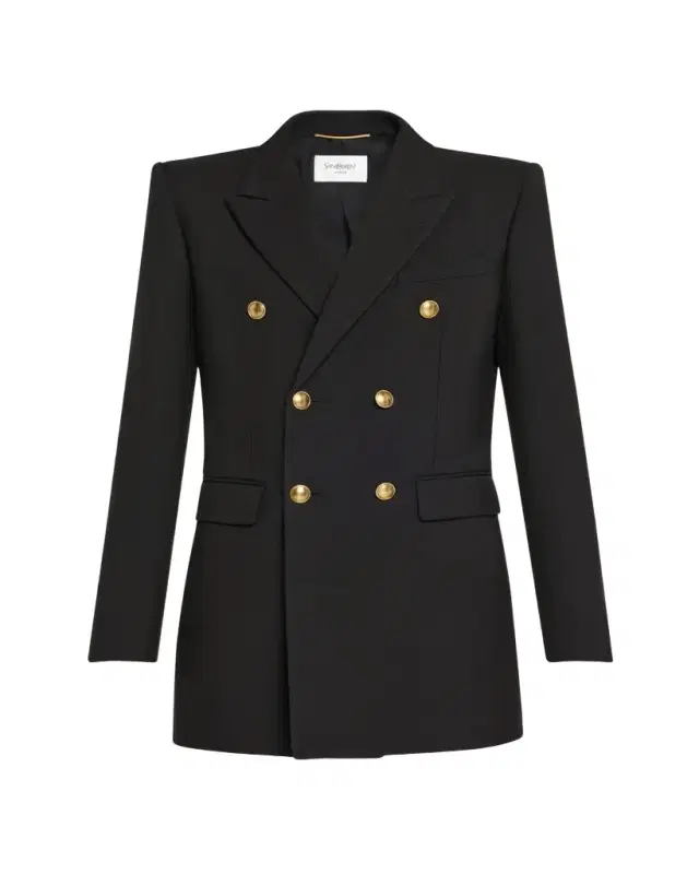 Oversized Double-Breasted Wool Blazer