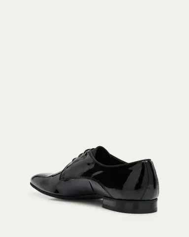 Bergdorf Goodman Men's Patent Leather Rubber-Sole Derby Shoes | Thumbnail 4 Bergdorf Goodman Men's Patent Leather Rubber-Sole Derby Shoes | Thumbnail 4
