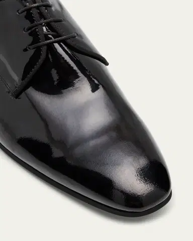 Bergdorf Goodman Men's Patent Leather Rubber-Sole Derby Shoes | Thumbnail 5 Bergdorf Goodman Men's Patent Leather Rubber-Sole Derby Shoes | Thumbnail 5