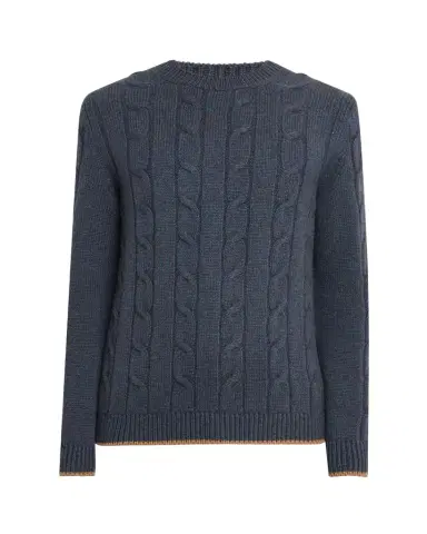 Bergdorf Goodman Men's Cashmere Cable Crewneck Sweater | Thumbnail 1 Bergdorf Goodman Men's Cashmere Cable Crewneck Sweater | Thumbnail 1