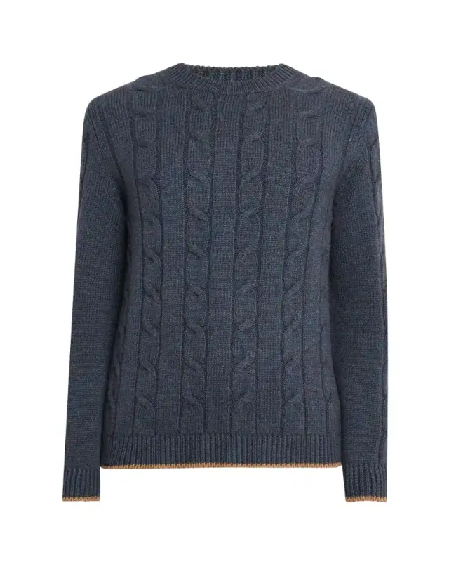Bergdorf Goodman Men's Cashmere Cable Crewneck Sweater