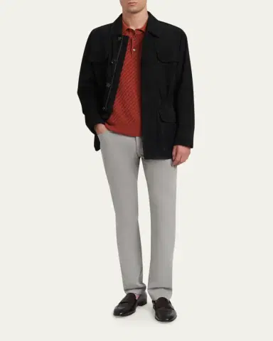 Brioni Men's Suede Field Jacket | Thumbnail 2 Brioni Men's Suede Field Jacket | Thumbnail 2