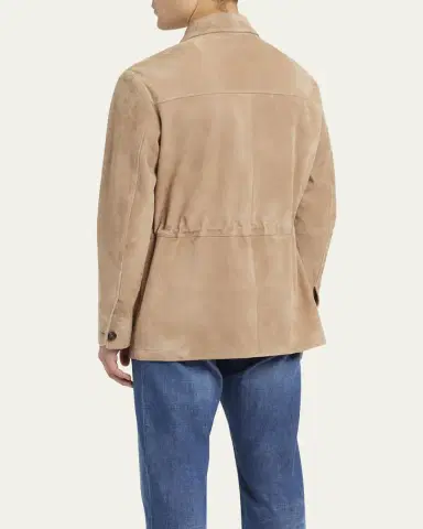 Brioni Men's Suede Field Jacket | Thumbnail 7 Brioni Men's Suede Field Jacket | Thumbnail 7