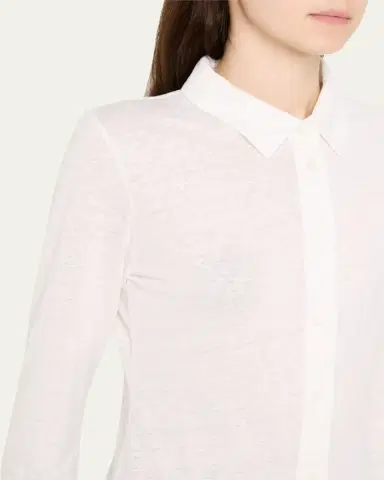 MAJESTIC FILATURES Button-Down Stretch Linen Shirt | Thumbnail 5 MAJESTIC FILATURES Button-Down Stretch Linen Shirt | Thumbnail 5