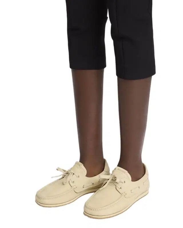 Jacquemus Moc-Toe Leather Boat Shoes