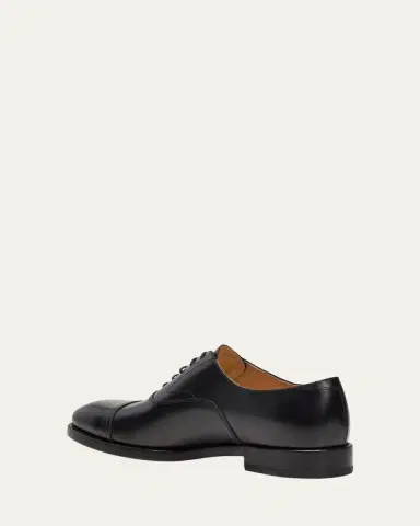 Brunello Cucinelli Men's Calf Leather Cap-Toe Oxfords | Thumbnail 2