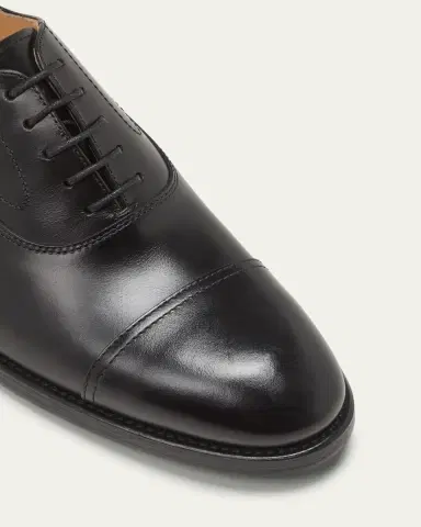 Brunello Cucinelli Men's Calf Leather Cap-Toe Oxfords | Thumbnail 3