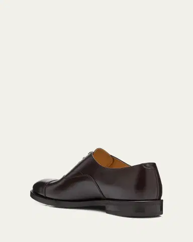 Brunello Cucinelli Men's Calf Leather Cap-Toe Oxfords | Thumbnail 5