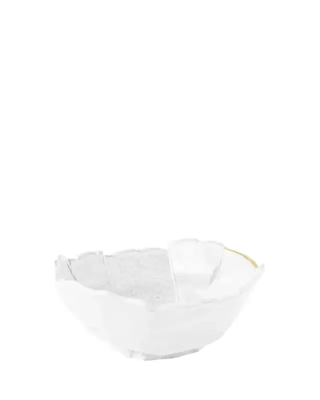 Sacai Mini Patchwork Salad Bowl with Golden Edging
