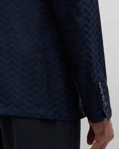 Giorgio Armani Men's Cupro Chevron Blazer | Thumbnail 7 Giorgio Armani Men's Cupro Chevron Blazer | Thumbnail 7