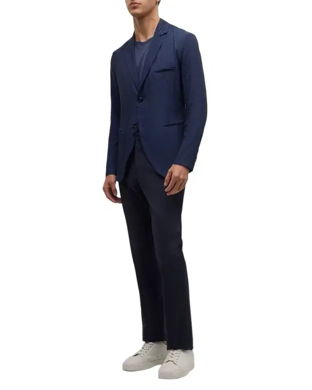 Men's Cupro Chevron Blazer Men's Cupro Chevron Blazer