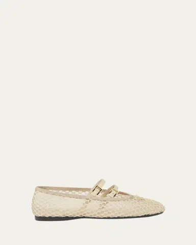 Prada Mesh Double Buckle Ballet Flats | Thumbnail 4 Prada Mesh Double Buckle Ballet Flats | Thumbnail 4