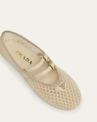 Prada Mesh Double Buckle Ballet Flats | Thumbnail 6 Prada Mesh Double Buckle Ballet Flats | Thumbnail 6