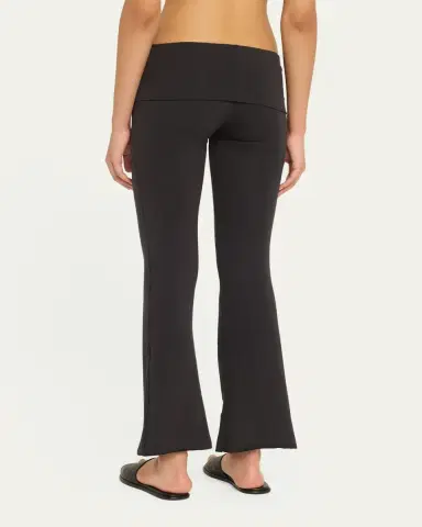 Skims Cotton Jersey Foldover Flare-Leg Pants | Thumbnail 3
