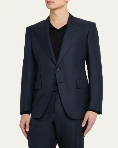 TOM FORD Men's Shelton Mouline Sharkskin Suit | Thumbnail 4