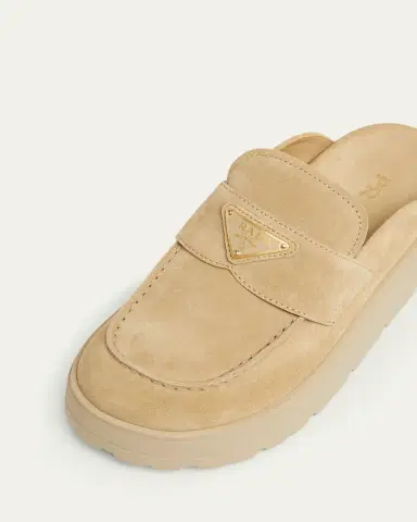Prada Fussbett Suede Loafer Mules | Thumbnail 5