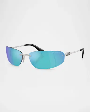Miu Miu A50S Rimless Oval Metal Sunglasses | Thumbnail 2 Miu Miu A50S Rimless Oval Metal Sunglasses | Thumbnail 2