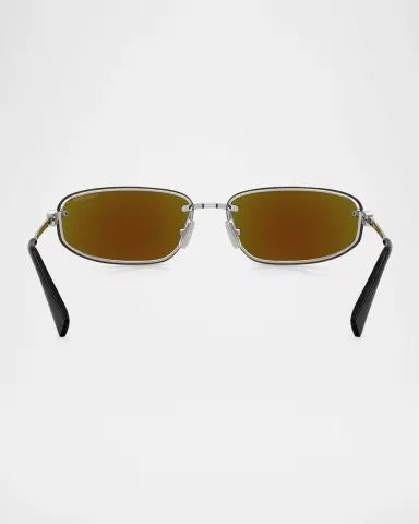 Miu Miu A50S Rimless Oval Metal Sunglasses | Thumbnail 3 Miu Miu A50S Rimless Oval Metal Sunglasses | Thumbnail 3