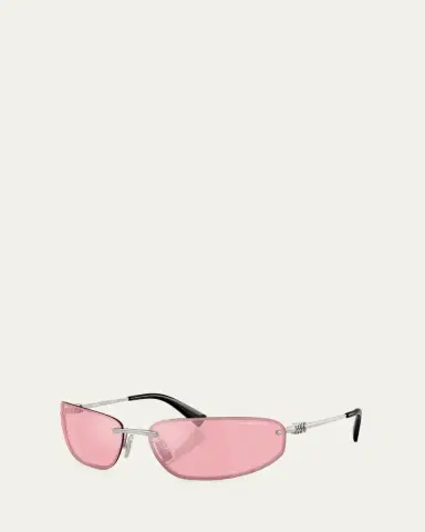 Miu Miu A50S Rimless Oval Metal Sunglasses | Thumbnail 6 Miu Miu A50S Rimless Oval Metal Sunglasses | Thumbnail 6