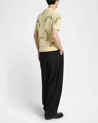 Jacquemus Men's Marino Banana Jacquard Polo Shirt | Thumbnail 2 Jacquemus Men's Marino Banana Jacquard Polo Shirt | Thumbnail 2